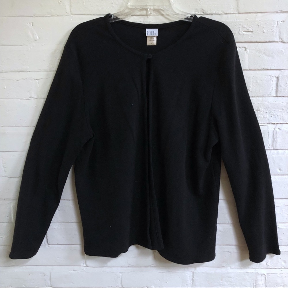 Eileen Fisher single-button cardigan Size L